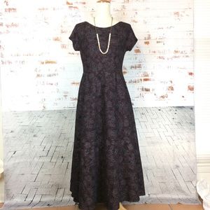 LBISSE Deep  Burgundy Swing Dress